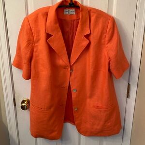 Coral Linen Jacket
